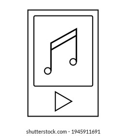 Illustration vector graphic icon or logo of  multimedia music player