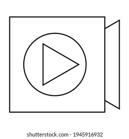 Illustration vector graphic icon or logo of camera live straming