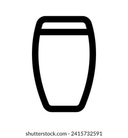 Icono gráfico vectorial de ilustración de la falda larga. Icono de estilo de esquema. Icono Temático De La Ropa. Ilustración vectorial aislada en fondo blanco. Perfecto para el diseño de sitios web o aplicaciones.