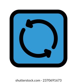 Illustration vector graphic icon of Loop. Filled Line Style Icon. Multimedia Themed Icon. Vector illustration isolated on white background. Perfect for website or application design.