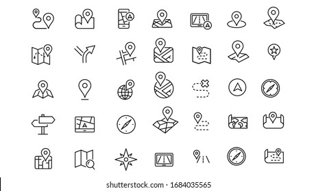 illustration vector graphic of icon map pin dor gps navigation