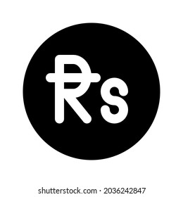 Ilustración vectorial icono gráfico de la moneda de Mauricio Nepal Rupee. Icono de estilo sólido. Ilustración vectorial aislada en fondo blanco. Perfecto para el diseño de sitios web o aplicaciones.