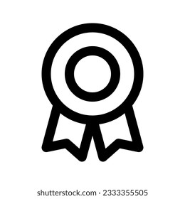 Illustration vector graphic icon of Medal. Outline Style Icon. Sport Themed Icon. Vector illustration isolated on white background. Perfect for website or application design.