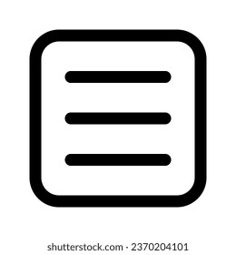 Illustration vector graphic icon of Menu. Outline Style Icon. Multimedia Themed Icon. Vector illustration isolated on white background. Perfect for website or application design.