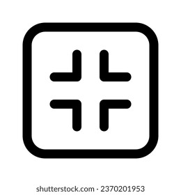 Illustration vector graphic icon of Minimize. Outline Style Icon. Multimedia Themed Icon. Vector illustration isolated on white background. Perfect for website or application design.