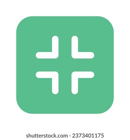 Illustration vector graphic icon of Minimize. Flat Style Icon. Multimedia Themed Icon. Vector illustration isolated on white background. Perfect for website or application design.