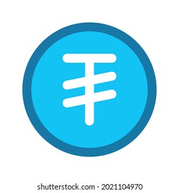 Illustration vector graphic icon of Mongolia Tugrik currency. Filled line style icon. Vector illustration isolated on white background. Perfect for website or application design.