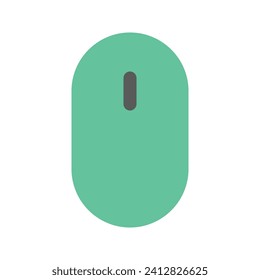 Illustration vector graphic icon of Mouse. Flat Style Icon. Computer And Device Themed Icon. Vector illustration isolated on white background. Perfect for website or application design.