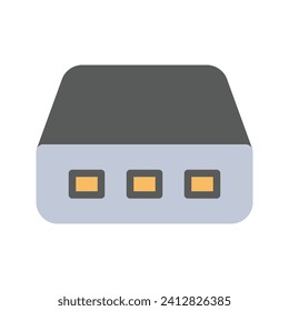 Illustration vector graphic icon of Network Switch. Flat Style Icon. Computer And Device Themed Icon. Vector illustration isolated on white background. Perfect for website or application design.