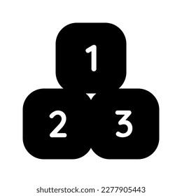 Illustration vector graphic icon of Number. Solid Style Icon. Education Themed Icon. Vector illustration isolated on white background. Perfect for website or application design.