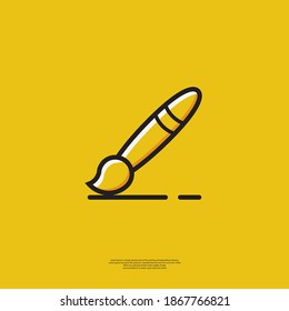 illustration vector graphic of icon paint with style minimalist