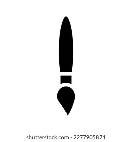 Illustration vector graphic icon of Paint Brush. Solid Style Icon. Education Themed Icon. Vector illustration isolated on white background. Perfect for website or application design.