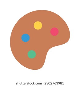Illustration vector graphic icon of Palette. Flat Style Icon. Education Themed Icon. Vector illustration isolated on white background. Perfect for website or application design.