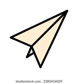 Illustration vector graphic icon of Paper Plane. Filled Line Style Icon. Education Themed Icon. Vector illustration isolated on white background. Perfect for website or application design.