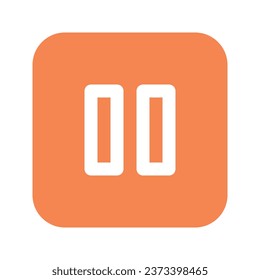 Illustration vector graphic icon of Pause. Flat Style Icon. Multimedia Themed Icon. Vector illustration isolated on white background. Perfect for website or application design.