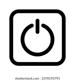 Illustration vector graphic icon of Power. Outline Style Icon. Multimedia Themed Icon. Vector illustration isolated on white background. Perfect for website or application design.