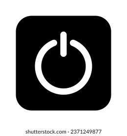 Icono gráfico vectorial de Ilustración de Poder. Icono de estilo sólido. Icono de tema multimedia. Ilustración vectorial aislada en fondo blanco. Perfecto para el diseño de sitios web o aplicaciones.