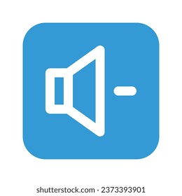 Illustration vector graphic icon of Reduce Volume. Flat Style Icon. Multimedia Themed Icon. Vector illustration isolated on white background. Perfect for website or application design.