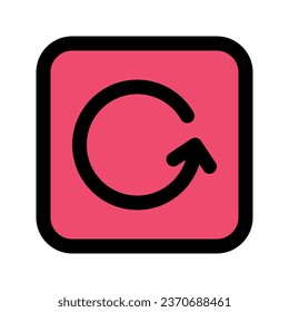 Illustration vector graphic icon of Refresh. Filled Line Style Icon. Multimedia Themed Icon. Vector illustration isolated on white background. Perfect for website or application design.