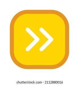 Icono gráfico vectorial de ilustración de la flecha derecha 3. Icono de estilo de línea relleno. Ilustración vectorial aislada en fondo blanco. Perfecto para el diseño de sitios web o aplicaciones.