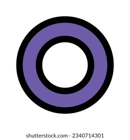 Illustration, Vektorgrafik Symbol des Ring. Filled Line Style Icon. Gestaltetes Symbol. Vektorgrafik einzeln auf weißem Hintergrund. Perfekt für Website- oder Anwendungsdesign.