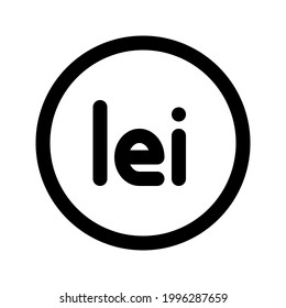 Illustration vector graphic icon of Romania Leu currency. Line style icon. Vector illustration isolated on white background. Perfect for website or application design.