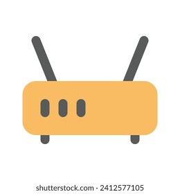 Illustration vector graphic icon of Router. Flat Style Icon. Computer And Device Themed Icon. Vector illustration isolated on white background. Perfect for website or application design.