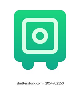 Illustration vector graphic icon of Safe Deposit Box Icon. Gradient Style Icon. Vector illustration isolated on white background. Perfect for website or application design.