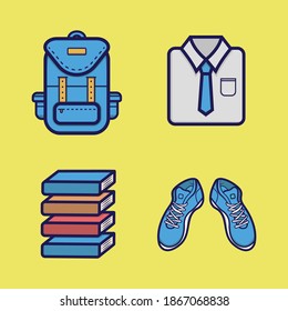 ilustración vectorial gráfico de la escuela de iconos adecuado para la escuela de sitios web de iconos