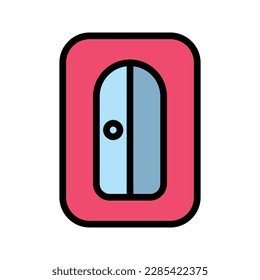 Illustration vector graphic icon of Sharpener. Filled Line Style Icon. Education Themed Icon. Vector illustration isolated on white background. Perfect for website or application design.