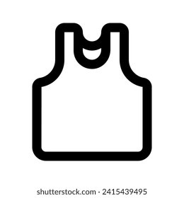 Illustration vector graphic icon of Singlet. Outline Style Icon. Clothes Themed Icon. Vector illustration isolated on white background. Perfect for website or application design.