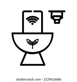ilustración vectorial de icono inteligente hogar ecco, perfecto para plantillas e ilustraciones vectoriales con conceptos interiores de hogar ecológicos modernos y basados en la tecnología