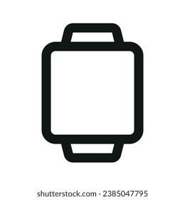 Illustration, Vektorgrafik Symbol von Smart Watch. Umrisssymbol. Symbol für Computer und Gerät Vektorgrafik einzeln auf weißem Hintergrund. Perfekt für Website- oder Anwendungsdesign.