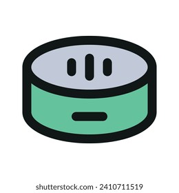 Illustration vector graphic icon of Smart Speaker. Filled Line Style Icon. Computer And Device Themed Icon. Vector illustration isolated on white background. Perfect for website or application design.