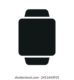 Icono gráfico vectorial de ilustración de Smart Watch. Icono de estilo sólido. Icono Temático De Equipo Y Equipo. Ilustración vectorial aislada en fondo blanco. Perfecto para el diseño de sitios web o aplicaciones.