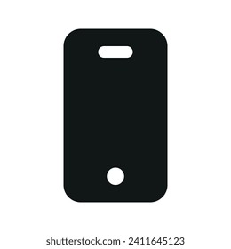 Illustration, Vektorgrafik Symbol des Smartphones. Solid Style Symbol. Symbol für Computer und Gerät Vektorgrafik einzeln auf weißem Hintergrund. Perfekt für Website- oder Anwendungsdesign.