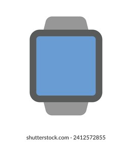 Illustration vector graphic icon of Smart Watch. Flat Style Icon. Computer And Device Themed Icon. Vector illustration isolated on white background. Perfect for website or application design.