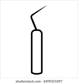 illustration vector graphic icon of sonde straight dental. perfect for dental products such as posters, etc.