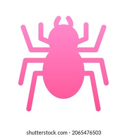Icono gráfico vectorial de ilustración de Spider. Icono de estilo de degradado. Icono Temático De Halloween. Ilustración vectorial aislada en fondo blanco. Perfecto para el diseño de sitios web o aplicaciones.