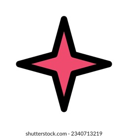 Illustration vector graphic icon of Star. Filled Line Style Icon. Shape Themed Icon. Vector illustration isolated on white background. Perfect for website or application design.