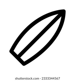 Illustration vector graphic icon of Surfing Board. Outline Style Icon. Sport Themed Icon. Vector illustration isolated on white background. Perfect for website or application design.