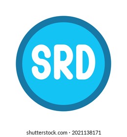Illustration vector graphic icon of Suriname Dollar currency. Filled line style icon. Vector illustration isolated on white background. Perfect for website or application design.