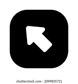 Illustration, Vektorgrafik Symbol des oberen linken Pfeilers 1. Solid Style Symbol. Vektorgrafik einzeln auf weißem Hintergrund. Perfekt für Website- oder Anwendungsdesign.