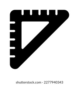 Icono gráfico vectorial de ilustración de Triangle Ruler. Icono de estilo sólido. Icono Temático De Educación. Ilustración vectorial aislada en fondo blanco. Perfecto para el diseño de sitios web o aplicaciones.