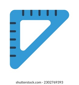 Illustration vector graphic icon of Triangle Ruler. Flat Style Icon. Education Themed Icon. Vector illustration isolated on white background. Perfect for website or application design.