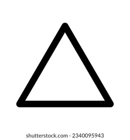 Illustration vector graphic icon of Triangle. Outline Style Icon. Shape Themed Icon. Vector illustration isolated on white background. Perfect for website or application design.