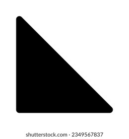 Illustration vector graphic icon of Triangle. Solid Style Icon. Shape Themed Icon. Vector illustration isolated on white background. Perfect for website or application design.