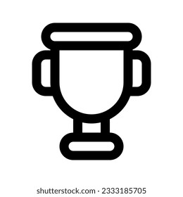 Illustration vector graphic icon of Trophy. Outline Style Icon. Sport Themed Icon. Vector illustration isolated on white background. Perfect for website or application design.