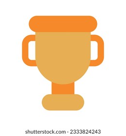 Illustration vector graphic icon of Trophy. Flat Style Icon. Sport Themed Icon. Vector illustration isolated on white background. Perfect for website or application design.