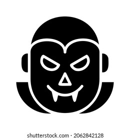 Icono gráfico vectorial de ilustración de Vampire. Icono de estilo sólido. Icono Temático De Halloween. Ilustración vectorial aislada en fondo blanco. Perfecto para el diseño de sitios web o aplicaciones.